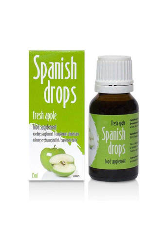 Краплі збудливі Spanish Drops Fresh Apple 15мл Cobeco Pharma (257235974)