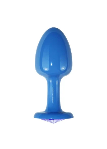 Анальна пробка із синім каменем у подарунковій упаковці Синя Rosebud Blue Lovetoy (257235839)