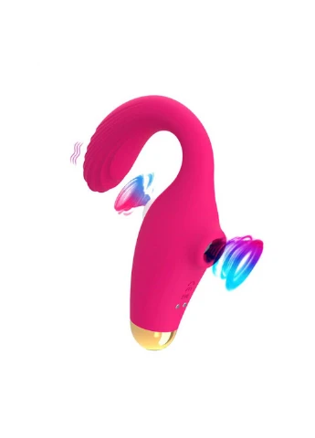 Розовый вибростимулятор Dual Stimulation Sucking Vibrator Vscnovelty (257235547)