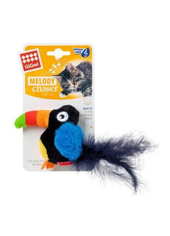 Игрушка Тукан со звуковым чипом для котов 10 см GiGwi (257247496)