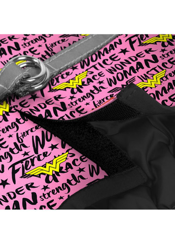 Поддерживающая шлея для собак мягкая c QR паспортом, рисунок "Чудо-женщина в розовом" S2 WAUDOG (257249979)