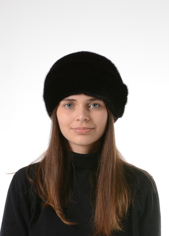 Зимова жіноча шапка з натурального хутра норки Меховой Стиль шарик (257258763)