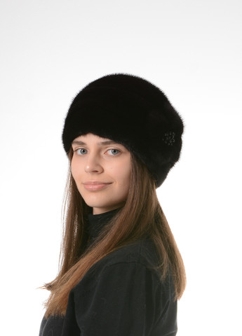 Зимова жіноча шапка з натурального хутра норки Меховой Стиль шарик (257258762)