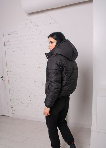 Чорна демісезонна куртка жіноча осіння к-007 SoulKiss k-007