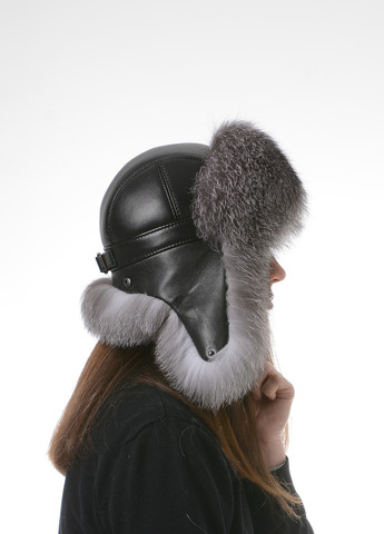 Унисекс меховая зимняя шапка ушанка из меха блюфроста Меховой Стиль Ушанка (257258760)