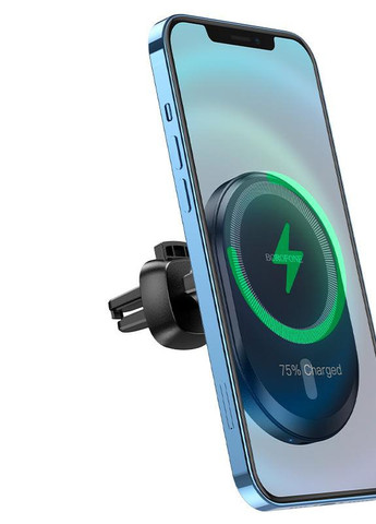 Автомобільний тримач телефону з бездротовою зарядкою 15W BH201 для iPhone Borofone (257257816)