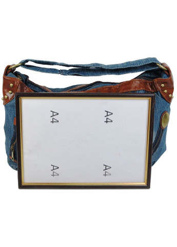 Джинсова, бавовняна сумка жіноча 50х26х12,5 см FASHION JEANS (257255263)