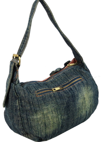 Джинсова, маленька бавовняна сумка жіноча 28х18х12 см FASHION JEANS (257254888)