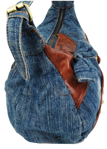 Джинсовая женская сумка небольшого размера 28х18х12 см FASHION JEANS (257255281)