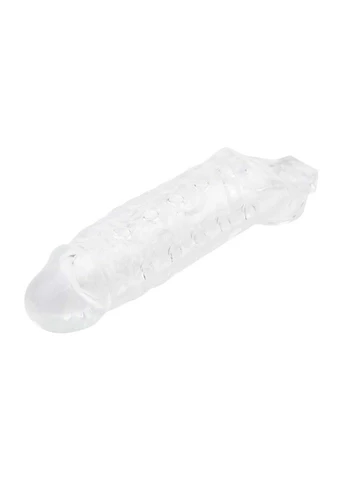 Прозора подовжуюча насадка на пеніс Mighty Sleeve With Ball Loop Chisa (257267319)
