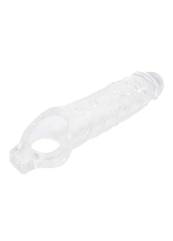 Прозора подовжуюча насадка на пеніс Mighty Sleeve With Ball Loop Chisa (257267319)