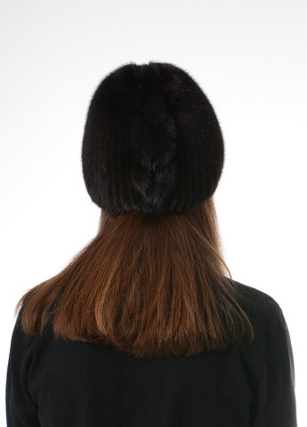 Зимняя вязаная женская шапка из меха норки Меховой Стиль коса (257259462)