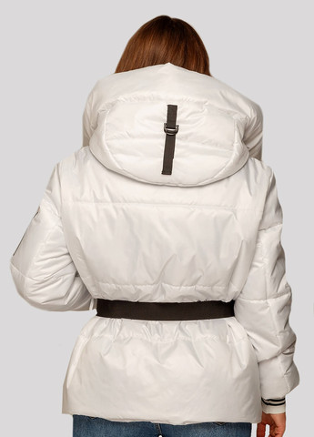 Белая демисезонная молодежная куртка алекса свободного кроя MioRichi