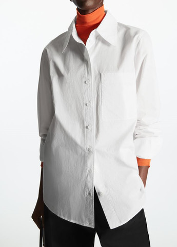 Белая классическая рубашка однотонная Cos