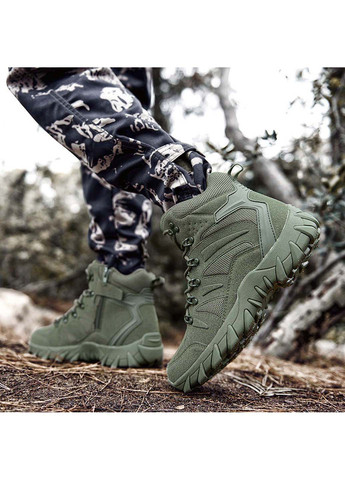 Зеленые осенние ботинки тактические gz702 Lesko