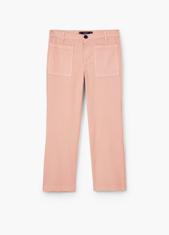 Розовые кэжуал летние брюки Mango