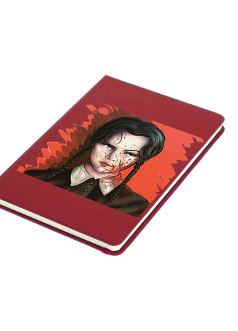 Блокнот А5 Уенсдей постер (Wendsday) Червоний (92228-3928-RD) MobiPrint (257323452)