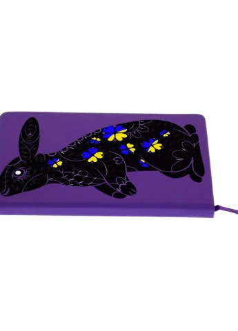Блокнот А5 Черный кролик Фиолетовый (92228-3886-PU) MobiPrint (257328164)