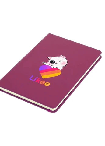 Блокнот А5 Лайки Котик (Likee Cat) Малиновий (92228-1595-FU) MobiPrint (257324533)