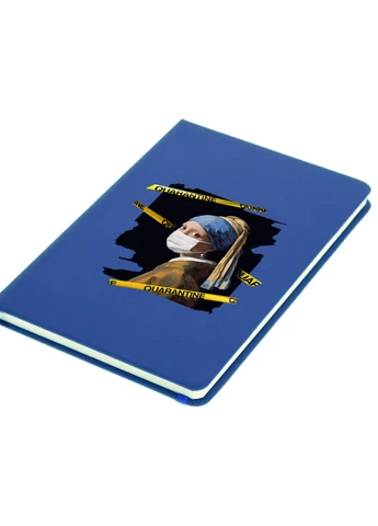 Блокнот А5 Дівчина з перлами Світло-блакитний (92228-1417-SK) MobiPrint (257322069)