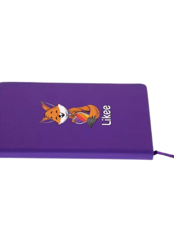 Блокнот А5 Лайк Лисичка (Likee Fox) Фіолетовий (92228-1033-PU) MobiPrint (257322362)
