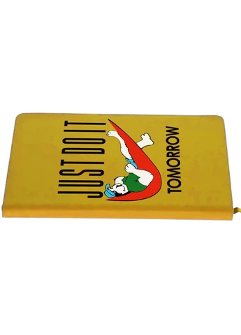 Блокнот А5 JUSTDOIT tomorrow (Просто зроби це завтра) Жовтий (92228-2007-SY) MobiPrint (257323029)
