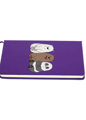 Блокнот А5 Три медведя (We Bare bears) Фиолетовый (92228-1774-PU) MobiPrint (257323833)