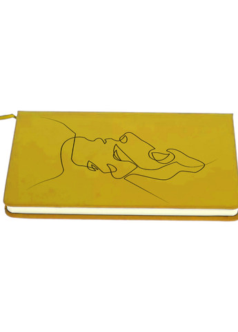 Блокнот А5 Контурний мінімалізм Жовтий (92228-1356-SY) MobiPrint (257323920)