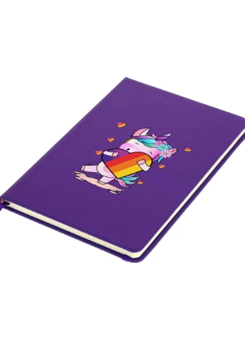 Блокнот А5 Лайки (Likee) Unicorn Фиолетовый (92228-1469-PU) MobiPrint (257324563)