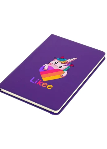 Блокнот А5 Лайки Единорог (Likee Unicorn) Фиолетовый (92228-1597-PU) MobiPrint (257324541)