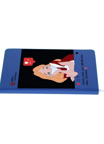 Блокнот А5 Дисней Алисав маске Светло-голубой (92228-1419-SK) MobiPrint (257327922)