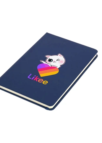 Блокнот А5 Лайки Котик (Likee Cat) Темно-синий (92228-1595-NB) MobiPrint (257323847)