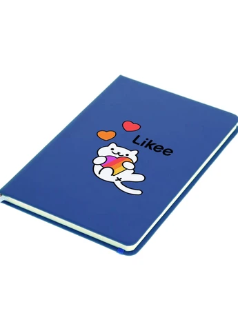 Блокнот А5 Лайк Котик (Likee Cat) Светло-голубой (92228-1039-SK) MobiPrint (257322708)