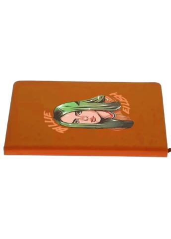 Блокнот А5 Біллі Айліш (Billie Eilish) Помаранчевий (92228-1599-OG) MobiPrint (257322975)