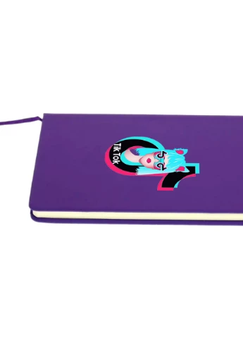 Блокнот А5 Тік Тік (Tik Tok Girl cat) Фіолетовий (92228-1648-PU) MobiPrint (257322113)