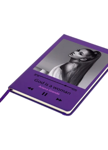 Блокнот А5 Ариана Гранде (Ariana Grande) Фиолетовый (92228-1624-PU) MobiPrint (257321814)