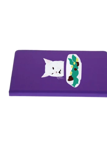 Блокнот А5 Кот за столом Фиолетовый (92228-2014-PU) MobiPrint (257325188)