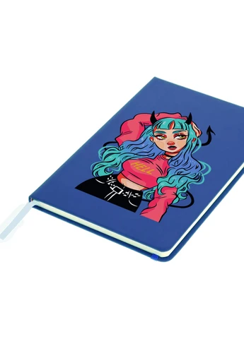 Блокнот А5 Дівчина демон (Cute Girl Illustration Art) Світло-блакитний (92228-2838-SK) MobiPrint (257325452)