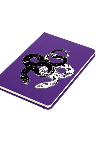 Блокнот А5 Інь Янь Змії (Yin Yang Snake) Фіолетовий (92228-2850-PU) MobiPrint (257329096)