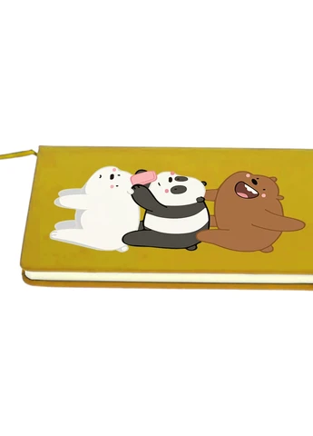 Блокнот А5 Три ведмеді (We Bare bears) Жовтий (92228-2643-SY) MobiPrint (257323754)