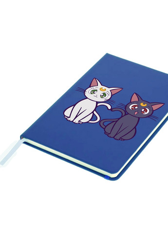 Блокнот А5 Місяць Кішки Сейлор Мун (anime Sailor Moon Cats) Світло-блакитний (92228-2849-SK) MobiPrint (257327979)