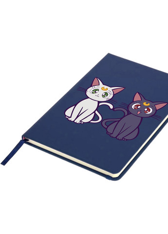 Блокнот А5 Луна Кошки Сейлор Мун (anime Sailor Moon Cats) Темно-синий (92228-2849-NB) MobiPrint (257321952)