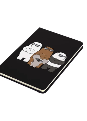 Блокнот А5 Вся правда о медведях (We Bare Bears) Черный (92228-2892-BK) MobiPrint (257327595)