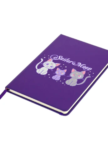 Блокнот А5 Місяць Кішки Сейлор Мун (anime Sailor Moon Cats) Фіолетовий (92228-2920-PU) MobiPrint (257324769)