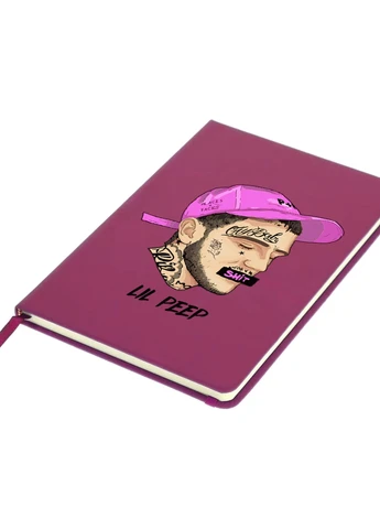 Блокнот А5 Ліл Піп (Lil Peep) Малиновий (92228-2635-FU) MobiPrint (257324192)