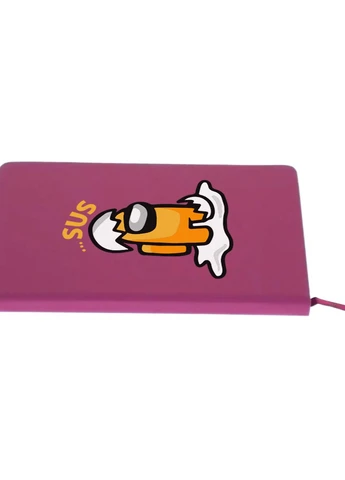 Блокнот А5 Амонг Ас Помаранчевий яйце (Among Us Orange egg) Малиновий (92228-2597-FU) MobiPrint (257324837)