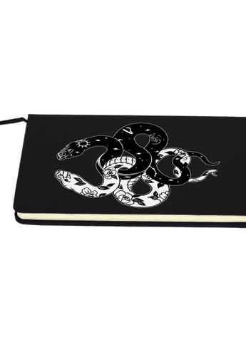 Блокнот А5 Інь Янь Змії (Yin Yang Snake) Чорний (92228-2850-BK) MobiPrint (257328414)