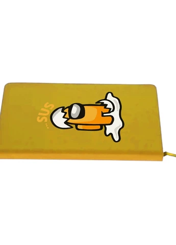 Блокнот А5 Амонг Ас Оранжевый яйцо (Among Us Orange egg) Желтый (92228-2597-SY) MobiPrint (257328696)