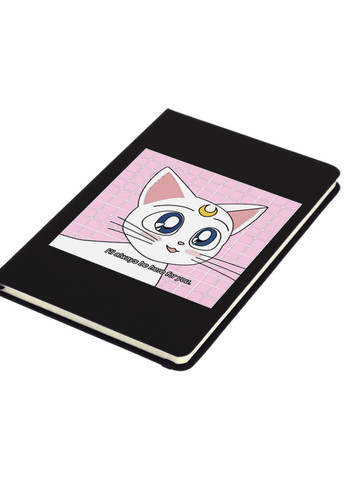 Блокнот А5 Місяць Кішки Сейлор Мун (anime Sailor Moon Cats) Чорний (92228-2919-BK) MobiPrint (257326749)