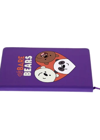 Блокнот А5 Вся правда про ведмедів (We Bare Bears) Фіолетовий (92228-2669-PU) MobiPrint (257322227)